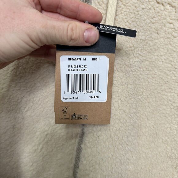 The North Face Ridge Fleece Full-Zip Jacket “Bleached Sand” 2024 - Picture 5 of 5